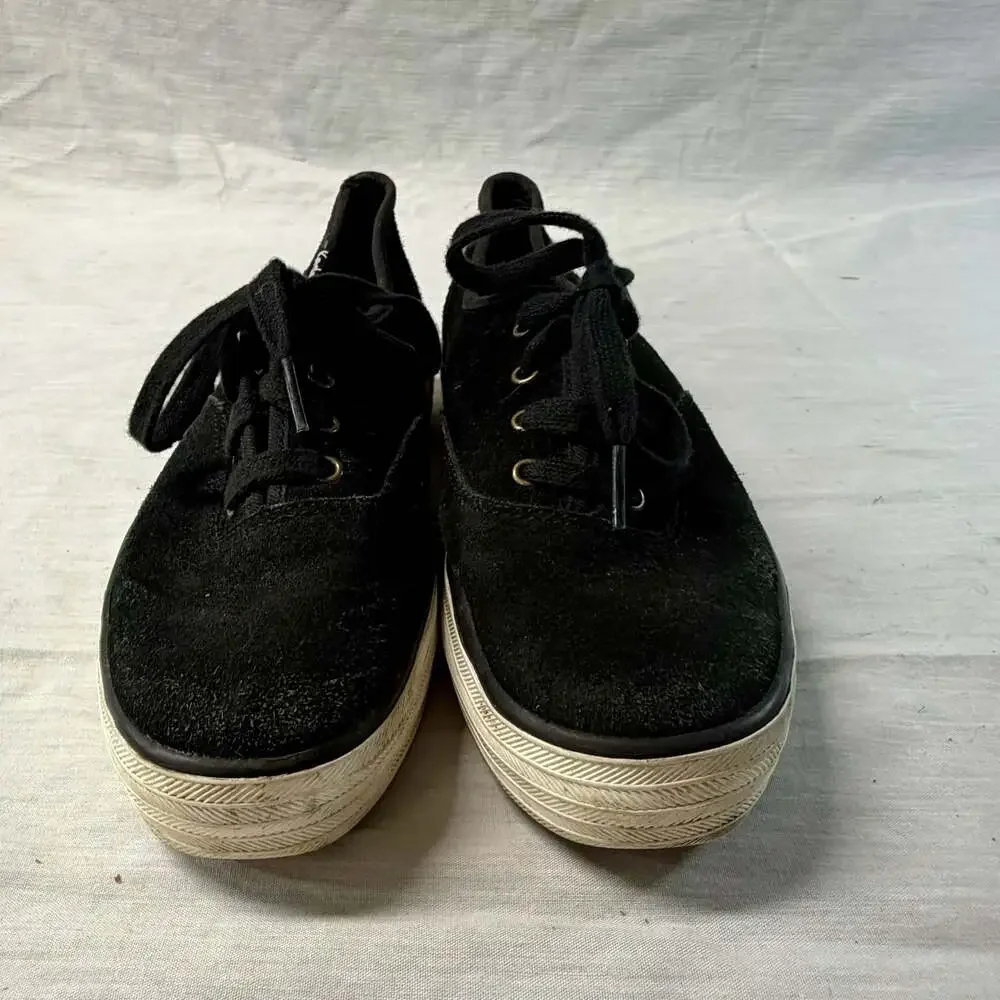 Keds Triple Cvo Festival Black Suede Platform Sneaker Size 8.5